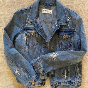 Pistola Jean jacket with silver sequence stars